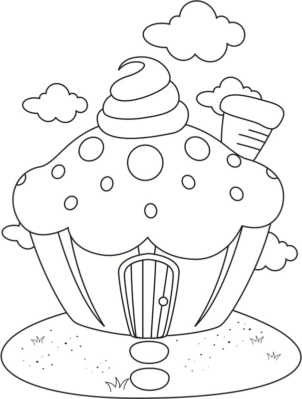 Colouring Pages - CAT'S CUPCAKES